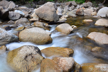 Phrom Lok Waterfall, Khao Luang National Park in Nakhon Si Thammarat, Thailand, Southeast Asiaの写真素材