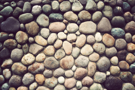 Background of stone wall texture ,Vintage style,Vintage style, rock and stone ground close up. texture background top viewの写真素材
