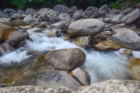 Phrom Lok Waterfall, Khao Luang National Park in Nakhon Si Thammarat, Thailand, Southeast Asiaの写真素材