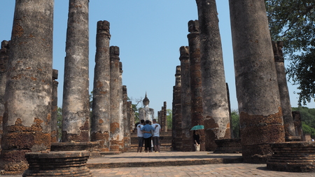 taken place in Ayutthaya,acient remains.の写真素材