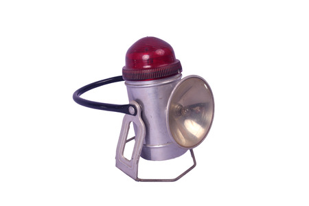 old style lamp for fireman workの写真素材