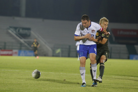 Army United vs Songkhla United at Army stadium on 26 March 2014のeditorial素材