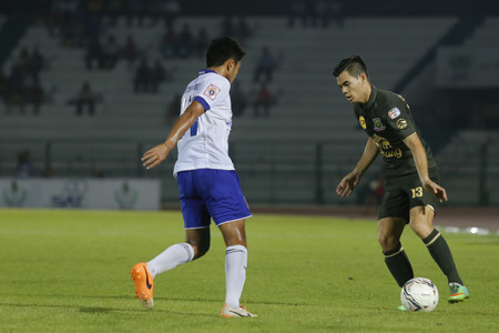 Army United vs Songkhla United at Army stadium on 26 March 2014のeditorial素材