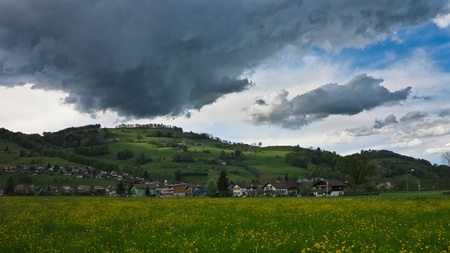 Summer Landscape-Switzerlandの写真素材