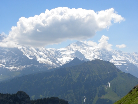 mountain panorama from Schynige Platte, switzerlandの写真素材