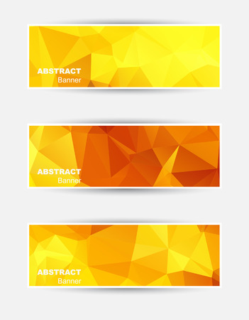 Abstract hot fire Triangular Polygonal vector banner setのイラスト素材