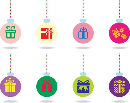 set of vector Christmas ballsのイラスト素材