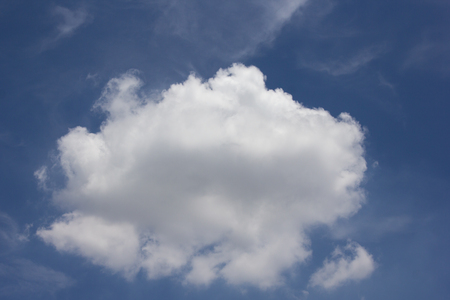Blue sky with clouds background,beautiful weather.の写真素材