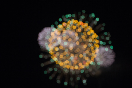 blurred fireworks abstract christmas backgroundの写真素材