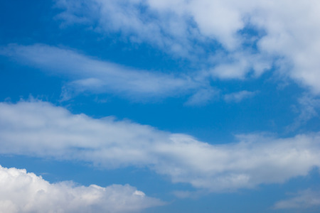 Blue sky with clouds background,beautiful weather.の写真素材