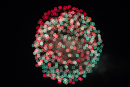 blurred fireworks abstract christmas backgroundの写真素材