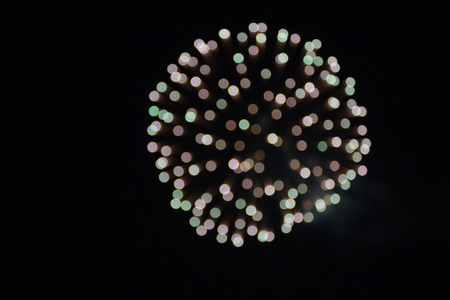 blurred fireworks abstract christmas backgroundの写真素材