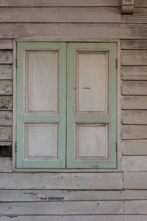 Old wooden window background. Thailand traditional style.の写真素材