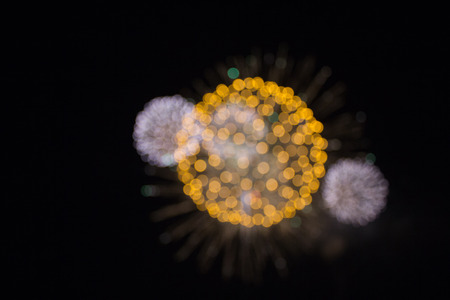 blurred fireworks abstract christmas backgroundの写真素材