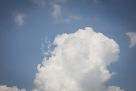 Blue sky with clouds background,beautiful weather.の写真素材