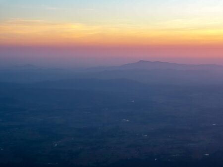 Dawn in the mountains. Morning.の写真素材