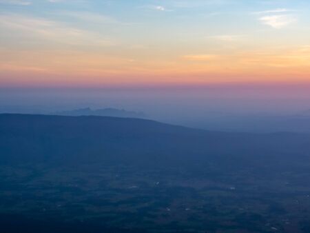 Dawn in the mountains. Morning.の写真素材
