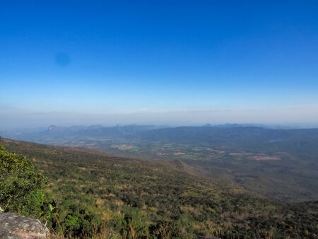 cliff view and blue skyの写真素材