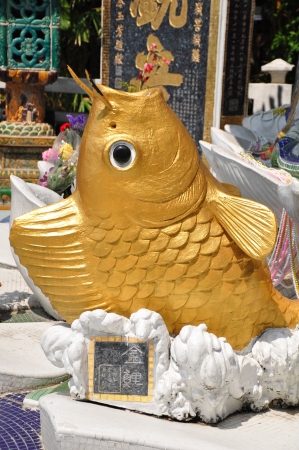 Gold fish of Landmark in Hongkongの写真素材