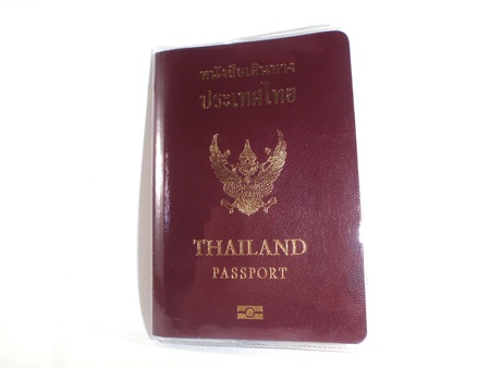 Royal Thai Passport on whiteの写真素材