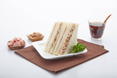 sandwich tuna and hamの写真素材