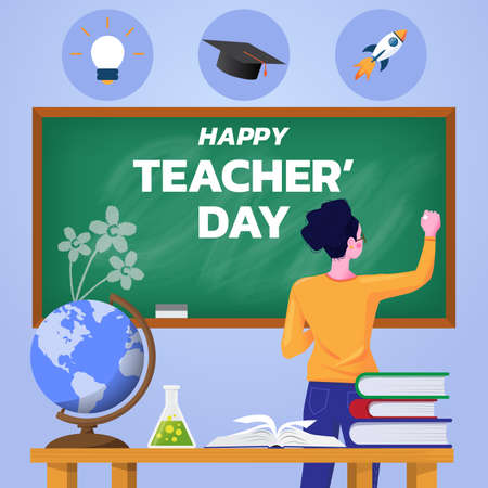 Happy teacher dayのイラスト素材