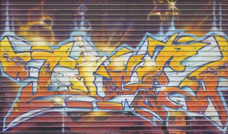 murales on a shopの写真素材