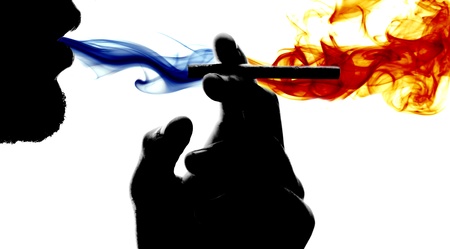 smoking cigaretteの写真素材