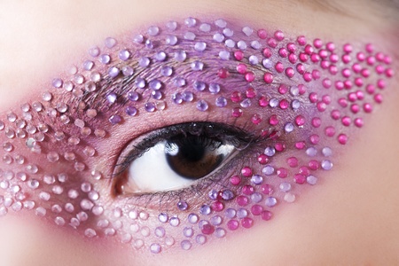 Close-up eye with creative makeupの写真素材
