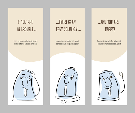 Set vintage vertical narrow banners for restaurant.のイラスト素材