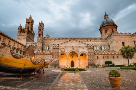 The cathedral of Palermo, Sicily, Italyの写真素材