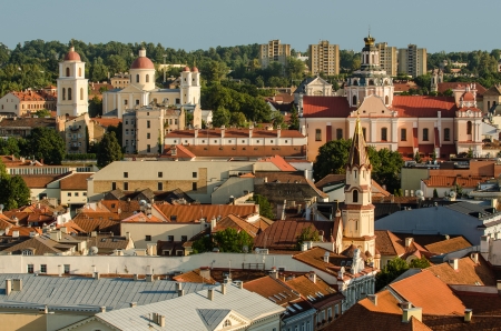 Lithuania  Vilnius Old Town in the summerの写真素材