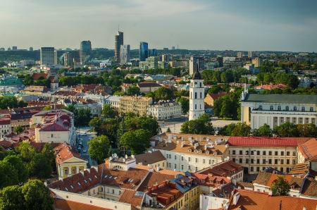 Lithuania  Vilnius Old Town in the summerの写真素材