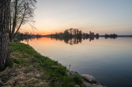 Lithuania  Galve Lake and Trakai Island Castle  のeditorial素材