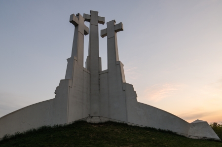Monument of Three Crosses in Vilnius, Lithuaniaのeditorial素材