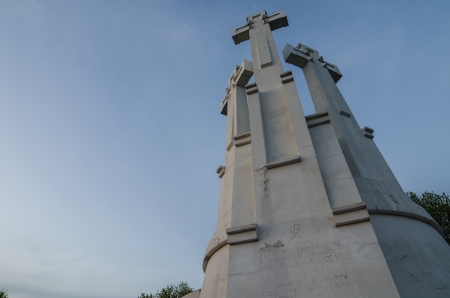 Monument of Three Crosses in Vilnius, Lithuaniaのeditorial素材
