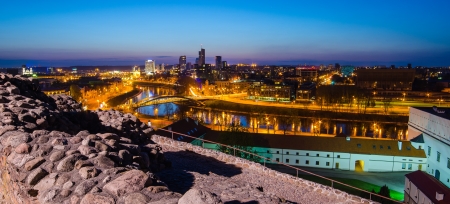 Spring evening in Vilnius, Lithuaniaの写真素材