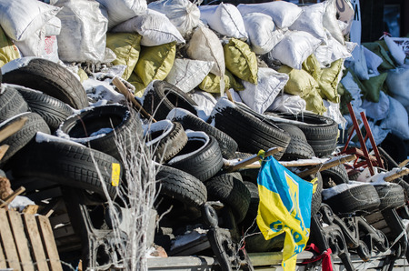 KIEV, UKRAINE  31 JANUARY 2014  Maidan protests on 31 January 2014 in Kiev, Ukraine のeditorial素材