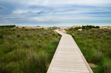 White sand beach of Chia, Sardinia, Italyの写真素材