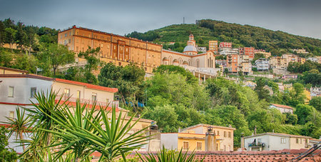 Mountain town - Lanusei  Sardinia, Italy  in the sunset