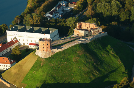 Gothic Upper Castle Vilnius, Lithuania. のeditorial素材