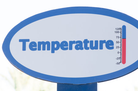 Temperature sign for the hotel