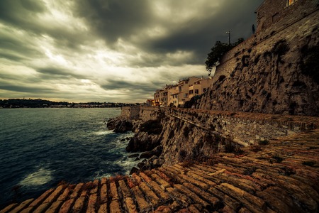 Antibes, France: beautiful medieval city in French Riviera between Cannes and Niceの写真素材