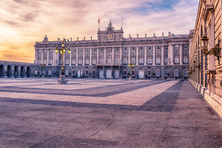 Madrid, Spain: the Royal Palace, Palacio Real de Madridの写真素材