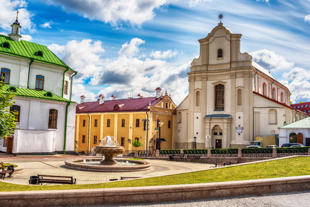 Minsk, Belarus: old town of the city in the summerの写真素材
