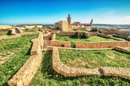 Victoria, Gozo island, Malta: ruins of the Cittadella, also known as Citadel, Castelloの写真素材