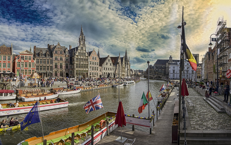 Stad GENT, Flemish Region of Belgiumのeditorial素材