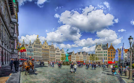 Great Market Square in ANTWERP, BELGIUMのeditorial素材
