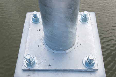 Close-up bolts base Blurred soft focus, Bolts base select focusの写真素材