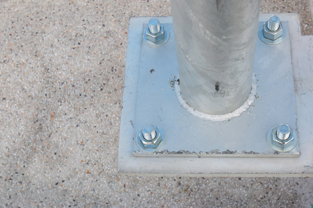 Bolts base pipe Blurred soft focusの写真素材